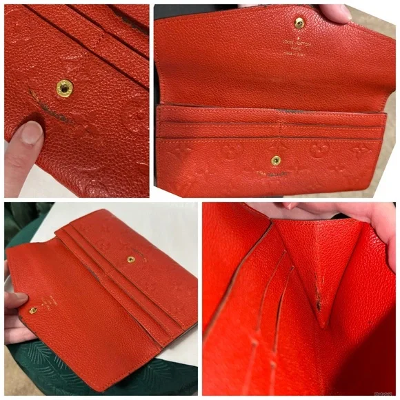 Louis Vuitton AUTHENTIC Monogram Empreinte Curieuse Orient Orange Leather Wallet - Picture 12 of 16